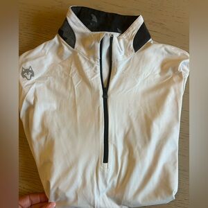 Greyson White Quarter-Zip Pullover with Black Accents/ Cameo